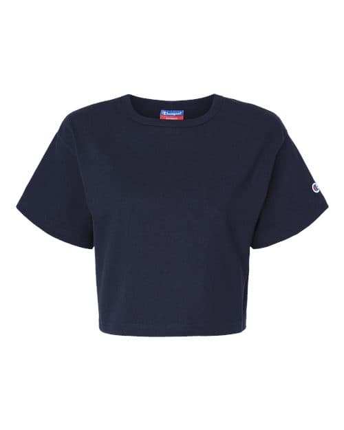 Women's Heritage Jersey Crop T-Shirt — Navy