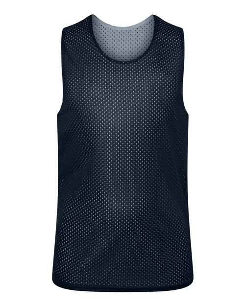 Youth Reversible Mesh Tank — Navy/ White
