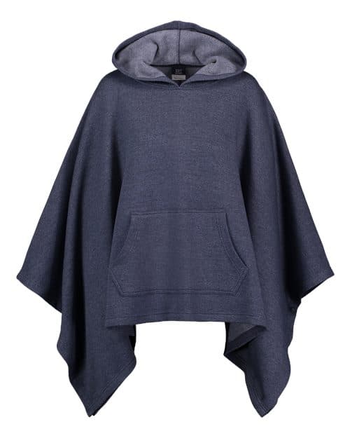 Women's Amanda Fleece Poncho — Navy Heather