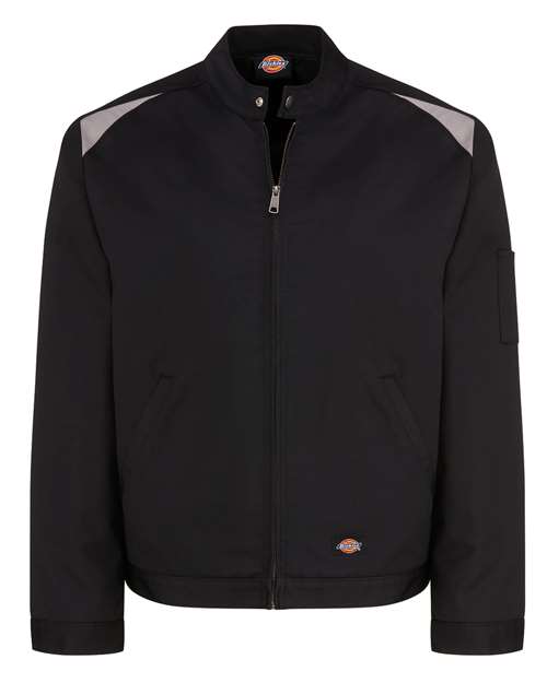 Men's Insulated Colorblocked Jacket — Black/ Silver