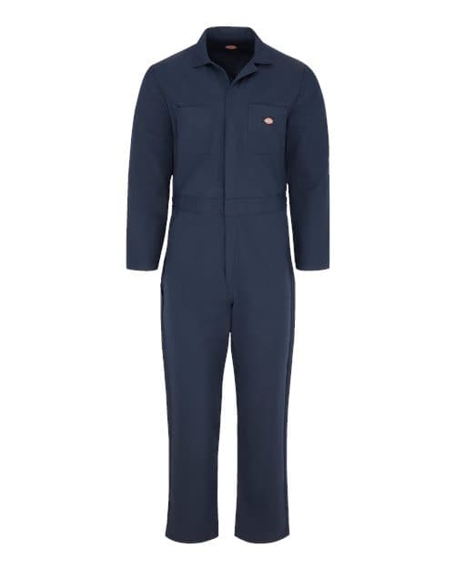 Men's Basic Blended Long Sleeve Coverall — Dark Navy