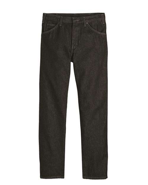 Men's Extended Sizes Industrial Jeans — Black - 39 Unhemmed