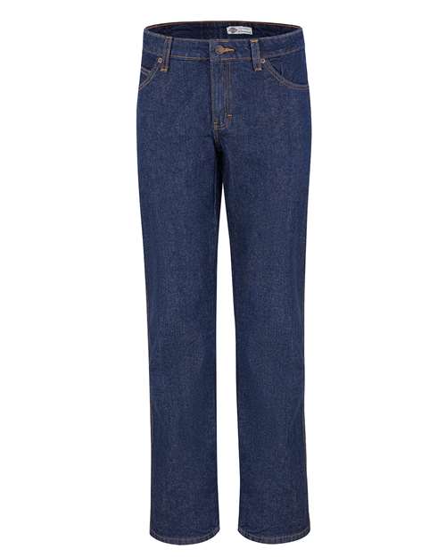 Women's Straight Leg 5-Pocket Jeans — Rinsed Indigo Blue