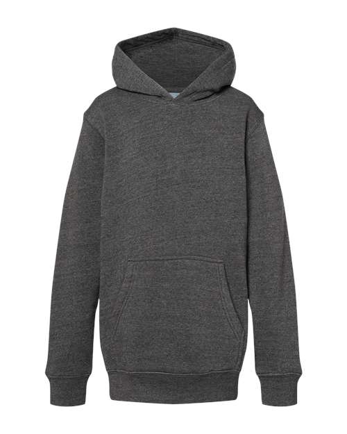 Youth Triblend Fleece Hooded Sweatshirt — Black Triblend