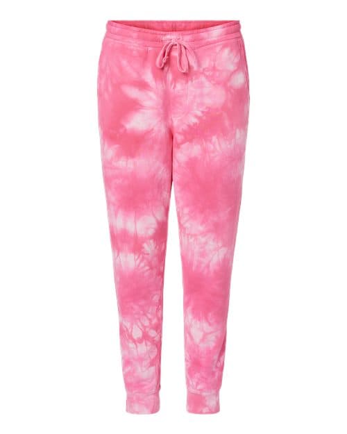 Unisex Tie-Dyed Fleece Sweatpants — Tie Dye Pink