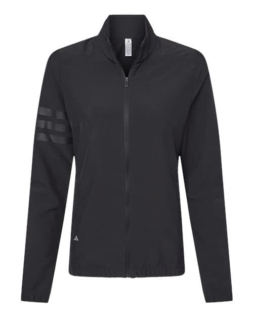 Women's Wind Resistant Full-Zip Jacket — Black/ Black