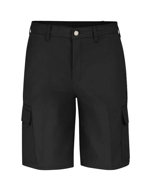 Men's Extended Sizes 11" Industrial Cargo Shorts — Black