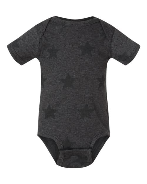 Infant Star Print Bodysuit — Smoke Star
