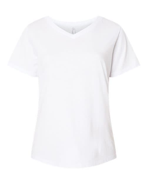 Women's Curvy Collection Fine Jersey V-Neck Tee