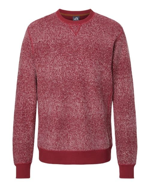 Unisex Aspen Fleece Crewneck Sweatshirt — Burgundy Speck