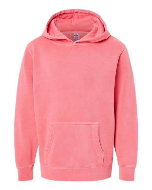 Youth Midweight Pigment-Dyed Hooded Sweatshirt — Pigment Pink