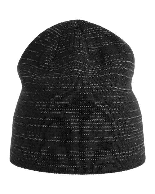 Sustainable Reflective Beanie — Black