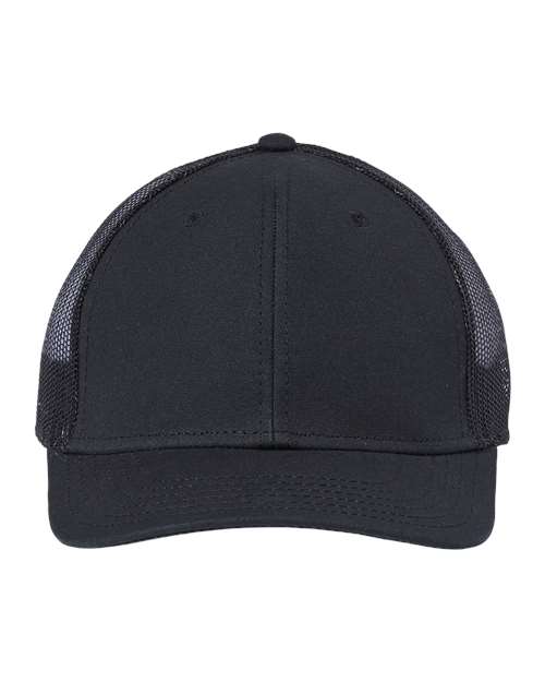Sustainable Recy Three Trucker Cap — Black/ Black
