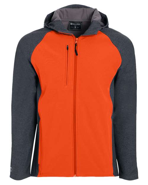 Men's Raider Hooded Soft Shell Jacket — Carbon Print/ Orange