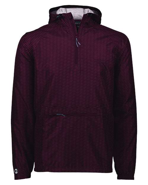 Men's Range Hooded Packable Quarter-Zip Jacket — Maroon