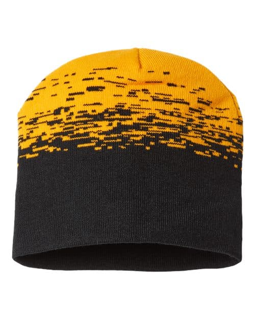 USA-Made Static Beanie — Black/ Gold