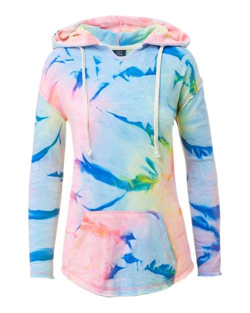 Women's Angel Terry Nora Pullover — Neon Tie Dye