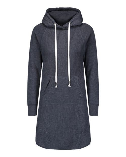 Women's Suzie Hooded Sweatshirt Dress — Navy Heather