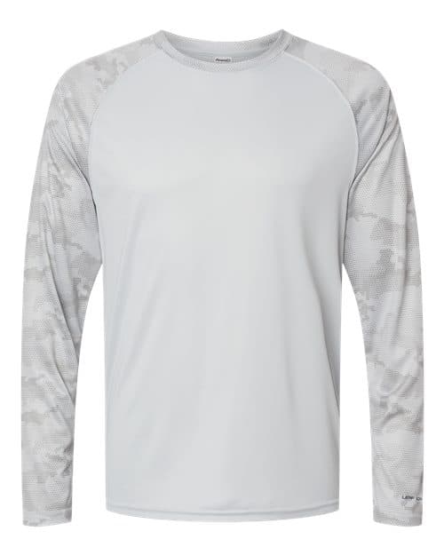 Unisex Cayman Performance Camo Colorblocked Long Sleeve T-Shirt