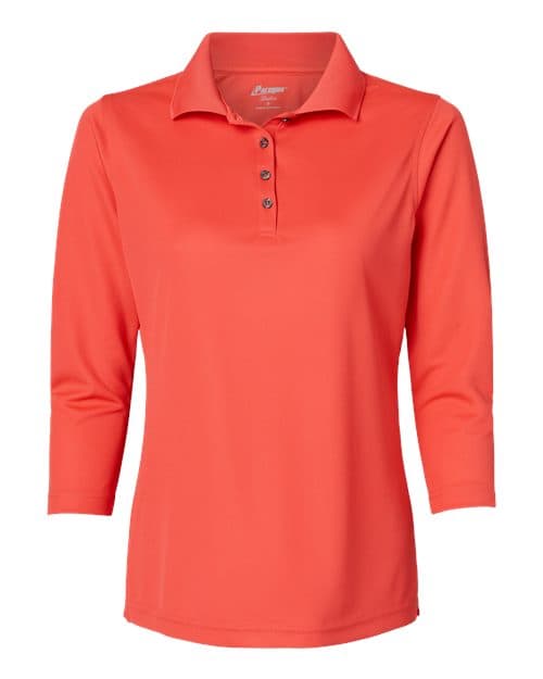 Women's Lady Palm Three-Quarter Sleeve Polo — Melon