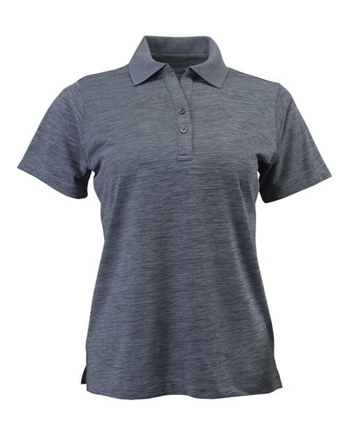 Women's Dakota Striated Heather Polo — Steel Grey Heather