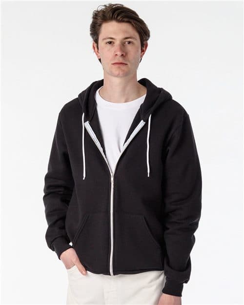 Unisex USA-Made Flex Fleece Full-Zip Hooded Sweatshirt
