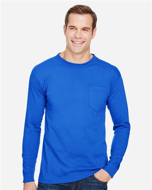 Unisex Union-Made Long Sleeve Pocket T-Shirt