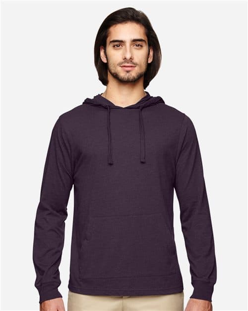 Unisex Eco Jersey Pullover Hooded Long Sleeve T-Shirt