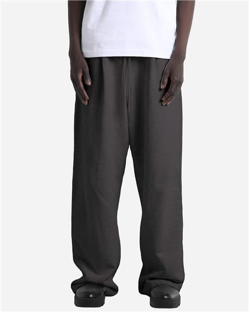 Unisex Garment-Dyed Pleated Pants