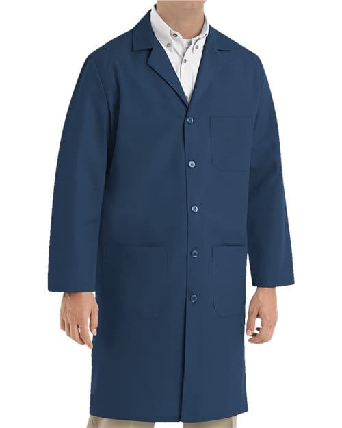 Unisex Extended Sizes Button Front Lab Coat