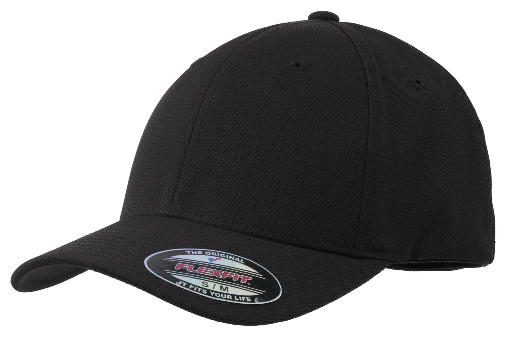 Sport-Tek ® Flexfit ® Performance Solid Cap — Black