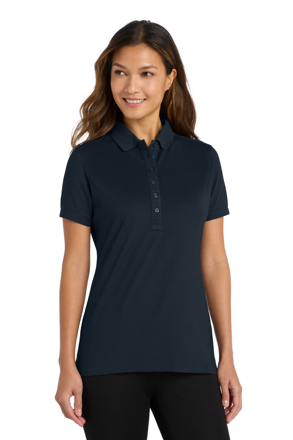 Port Authority ® Women's Stretch Pique Polo — Dress Blue Navy