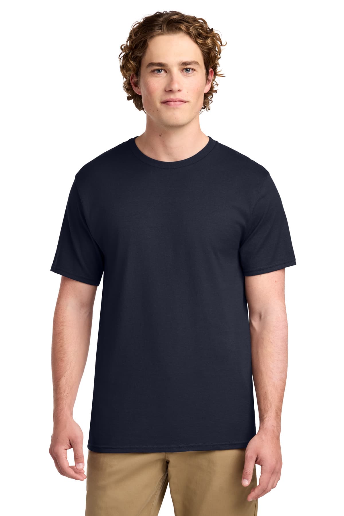 Port & Co  Ring Spun Cotton Tee — Navy