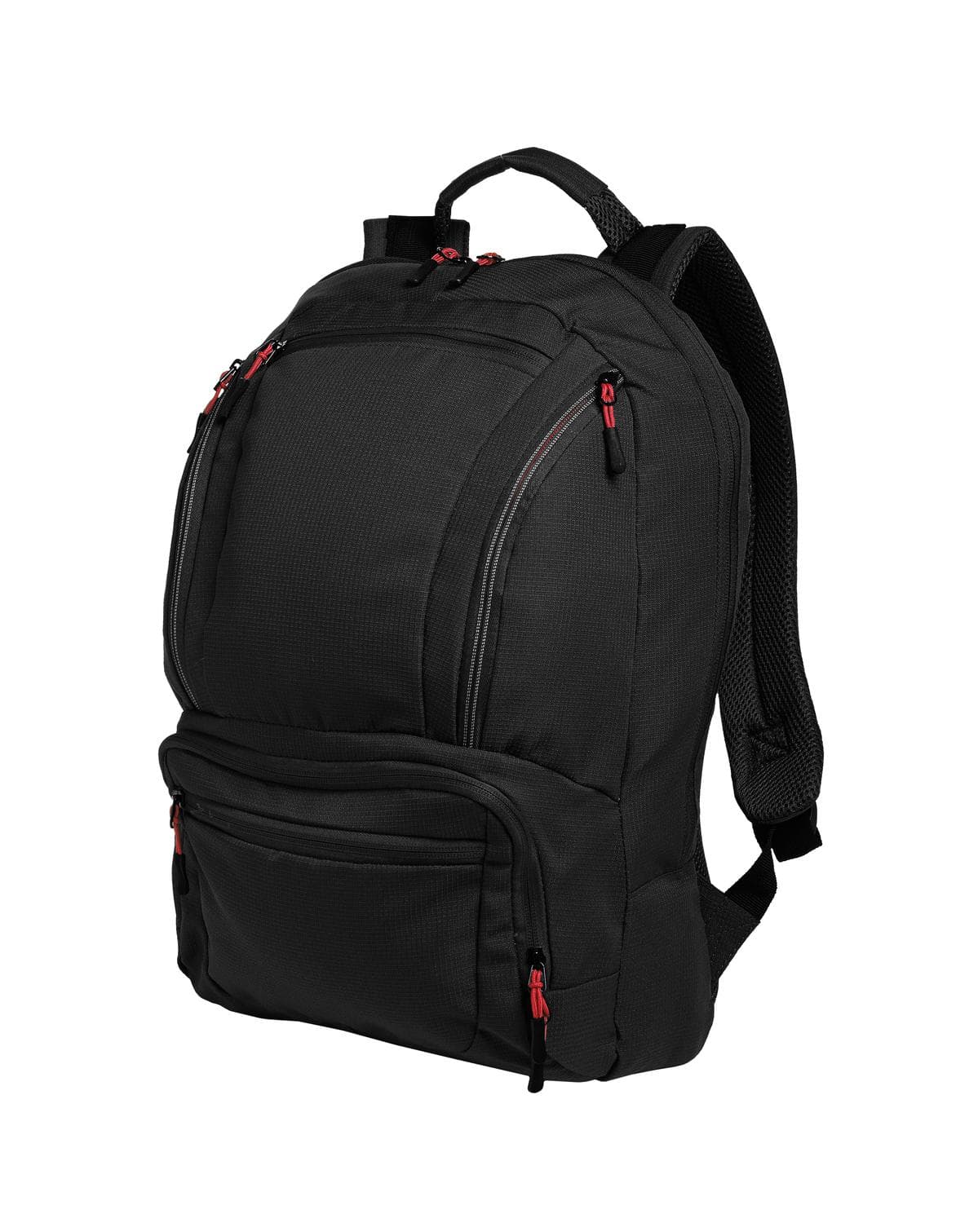 Port Authority ® Cyber Backpack — Black/ Red