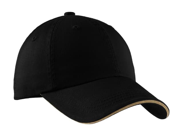Port Authority ® Sandwich Bill Cap with Striped Closure