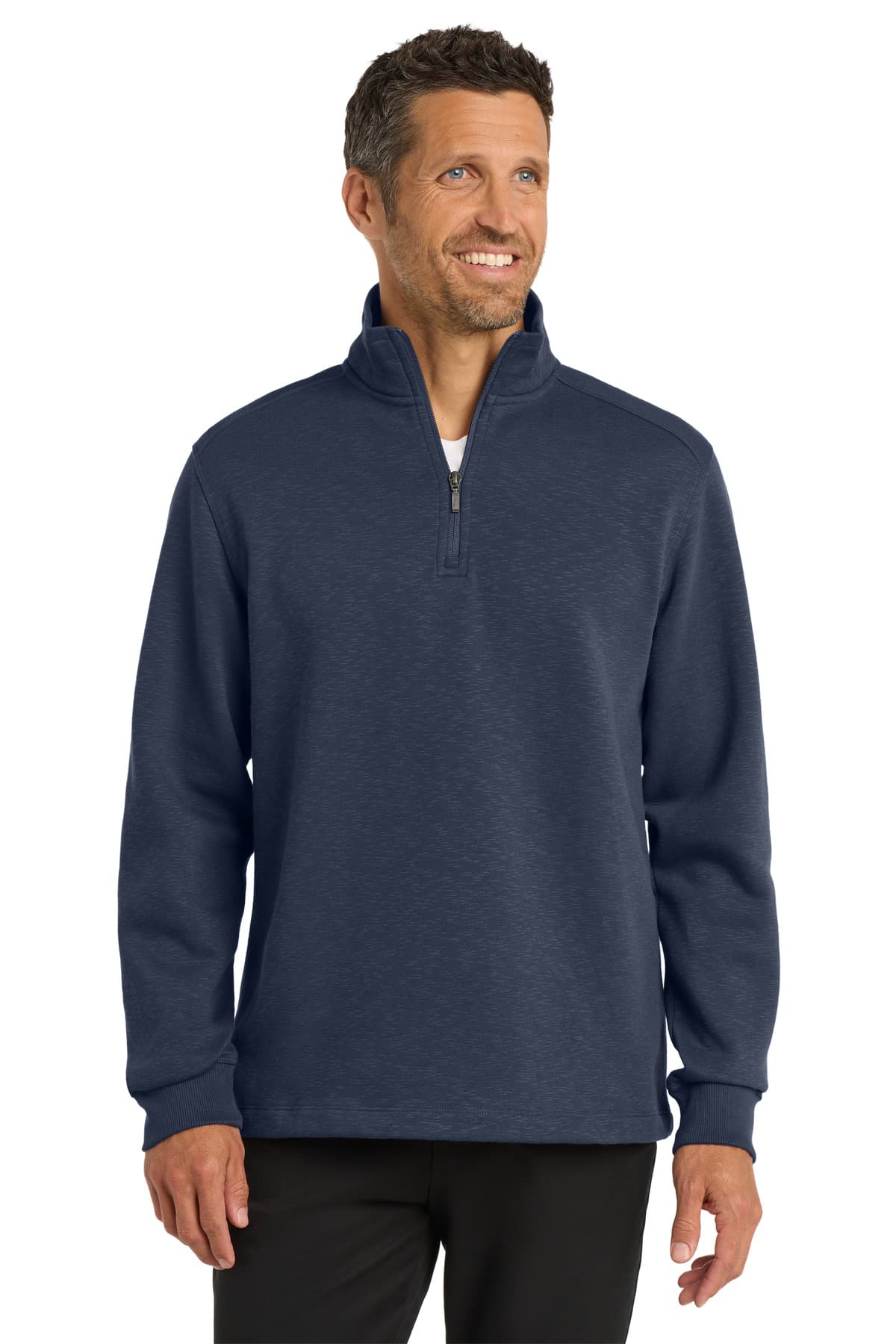 Port Authority ® Slub Fleece 1/4-Zip Pullover