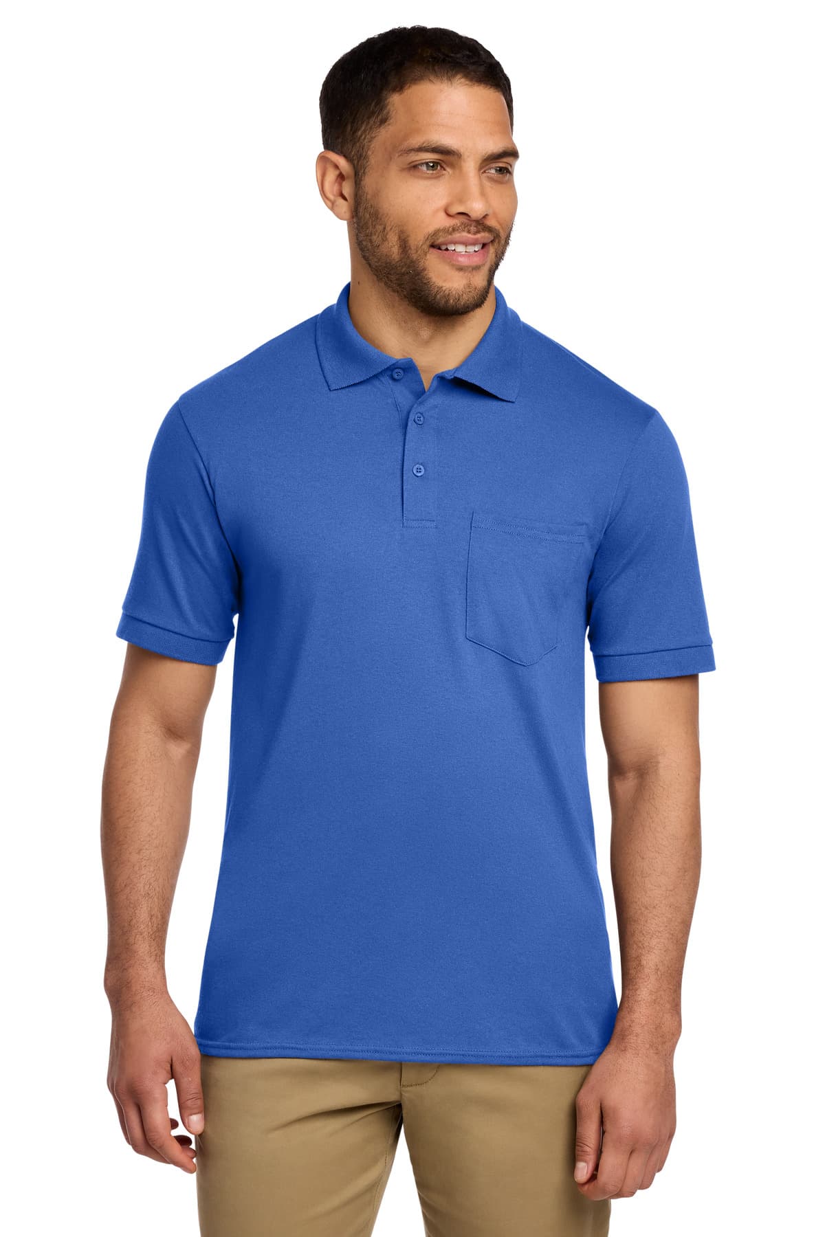 Port & Co  Core Blend Jersey Knit Pocket Polo — Royal