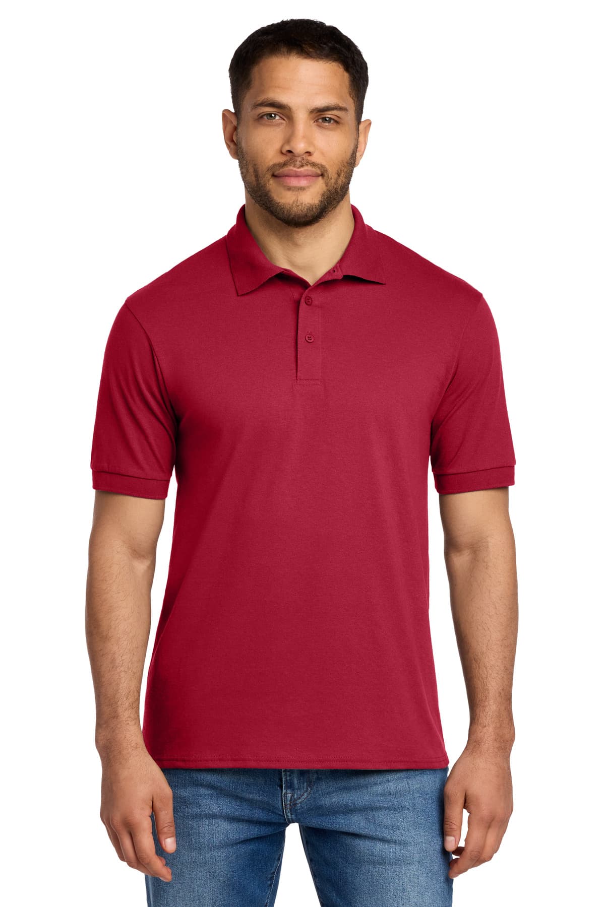 Port & Co  Core Blend Jersey Knit Polo — Red