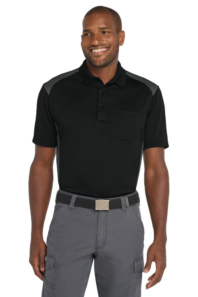 CornerStone ® Select Snag-Proof Two Way Colorblock Pocket Polo