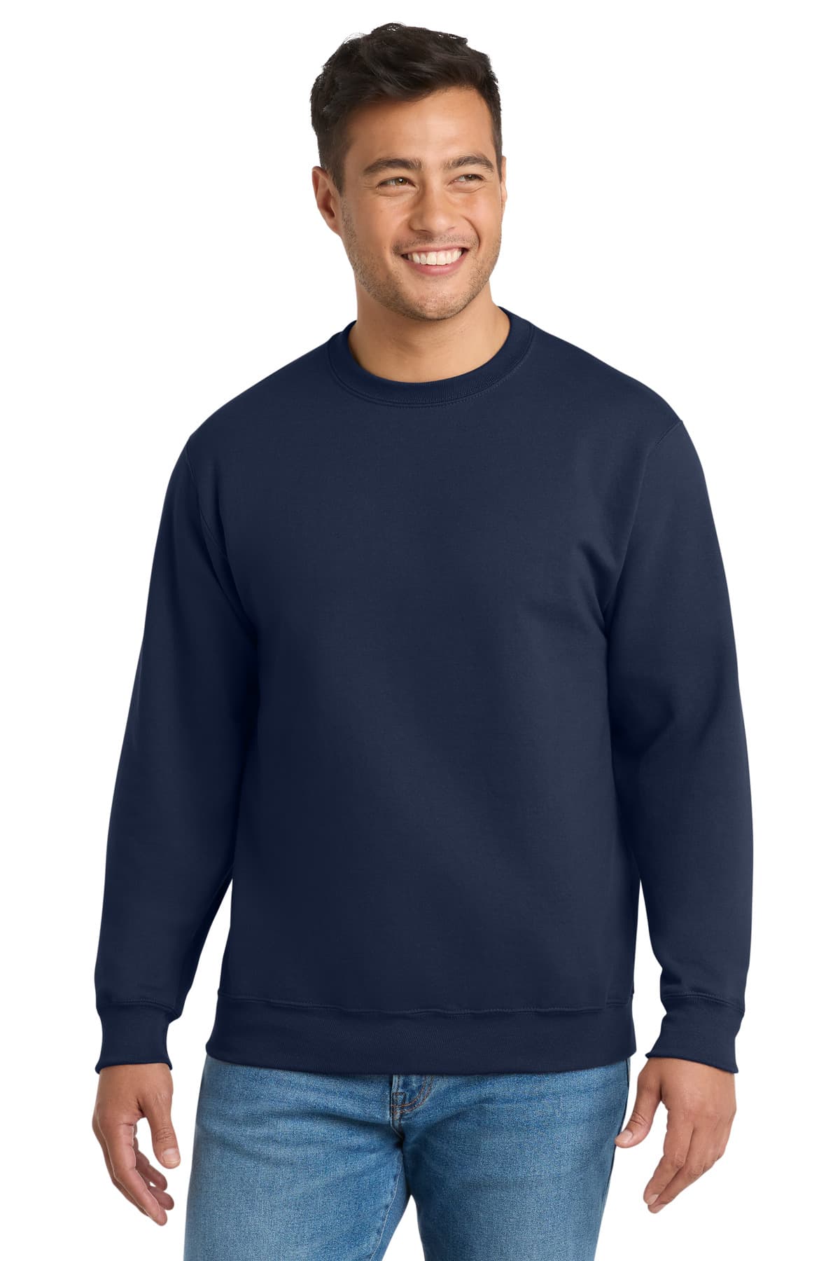 Port & Co  Essential Fleece Crewneck Sweatshirt — Navy