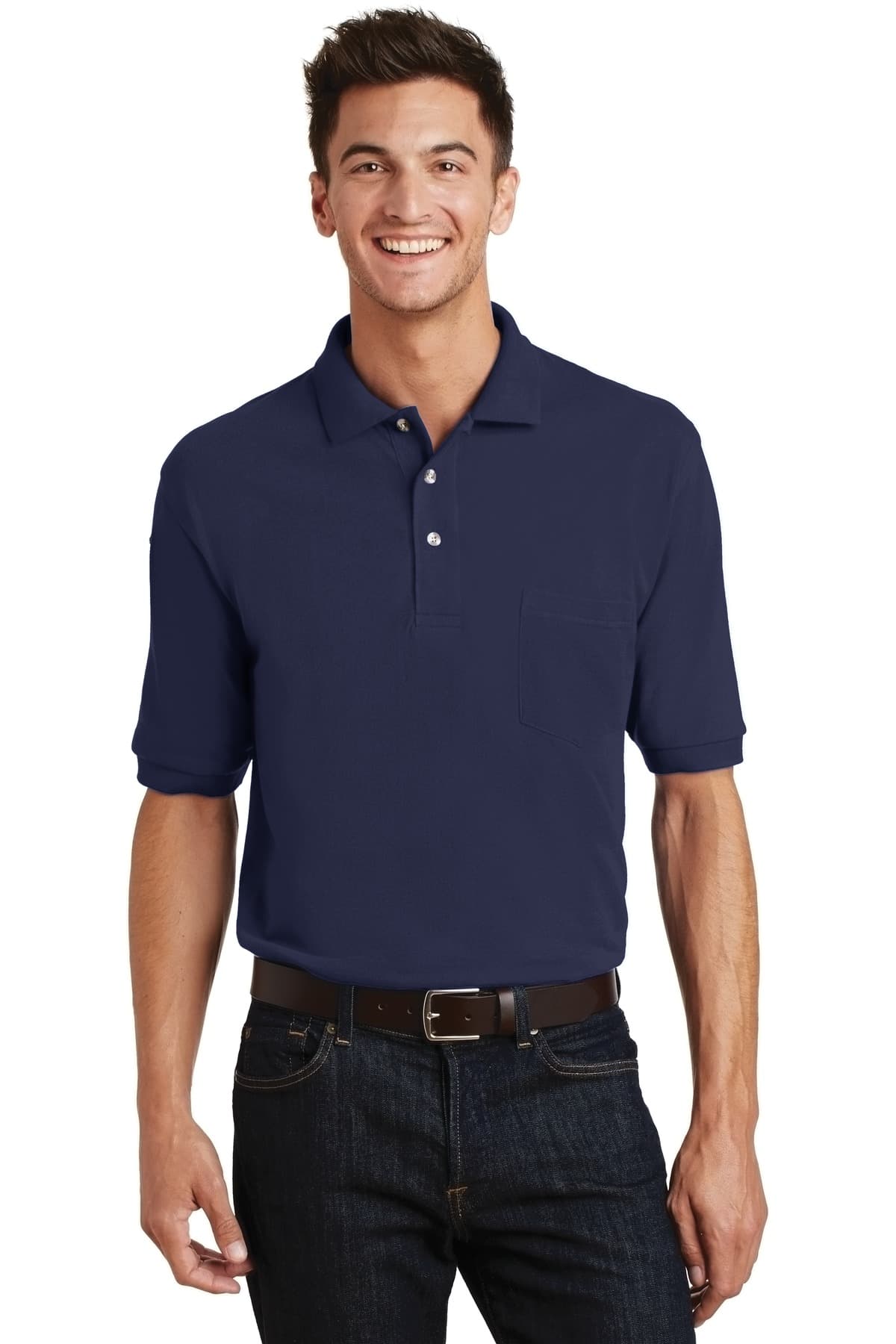 Port Authority ® Heavyweight Cotton Pique Polo with Pocket