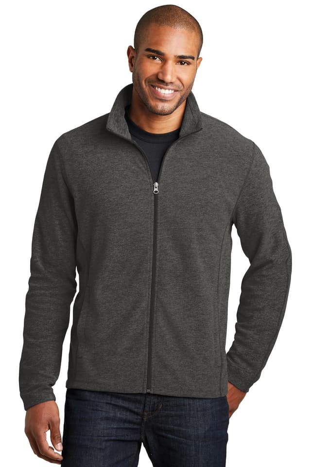 Port Authority ® Heather Microfleece Full-Zip Jacket