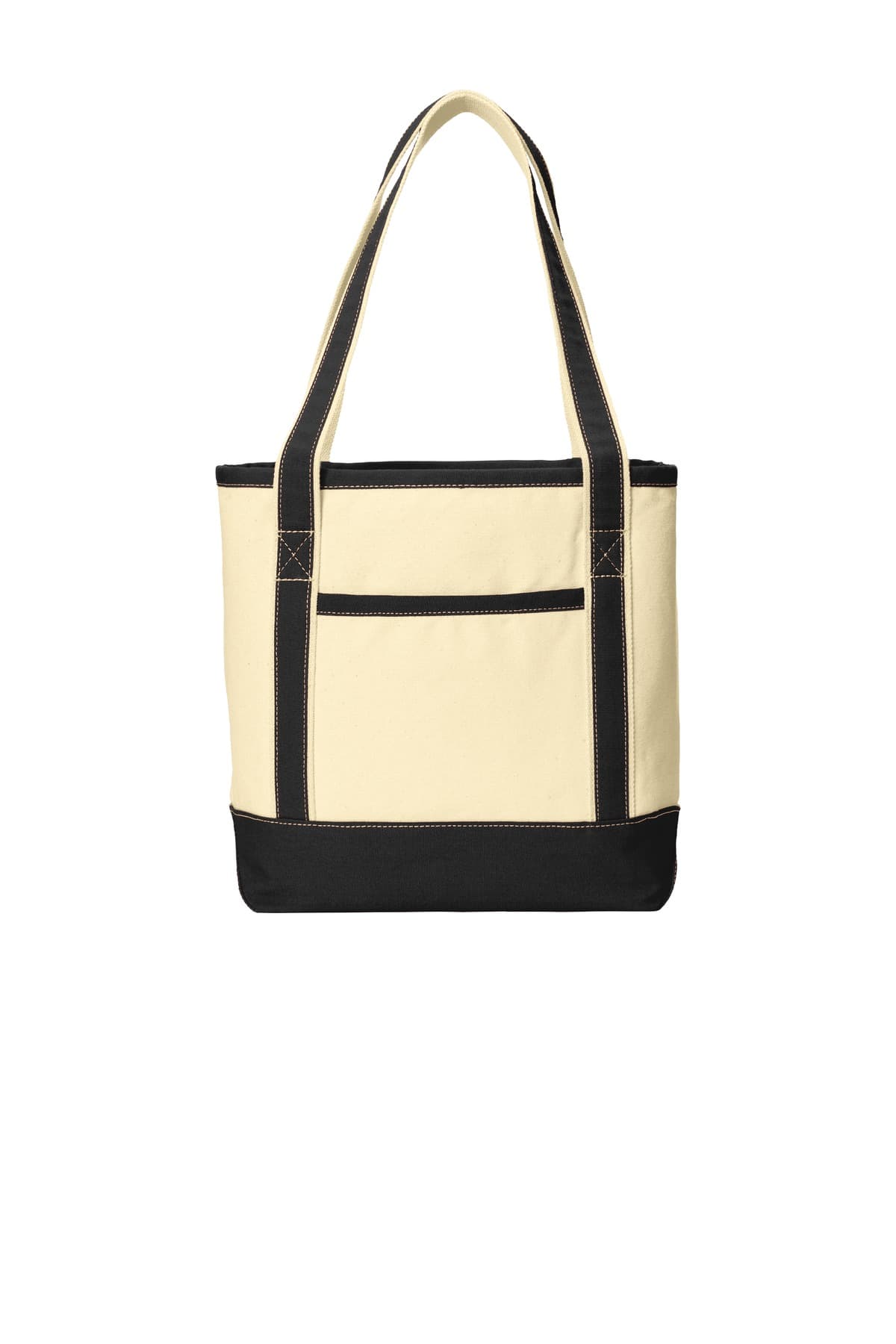 Port Authority ® Medium Cotton Canvas Tote — Natural/ Black