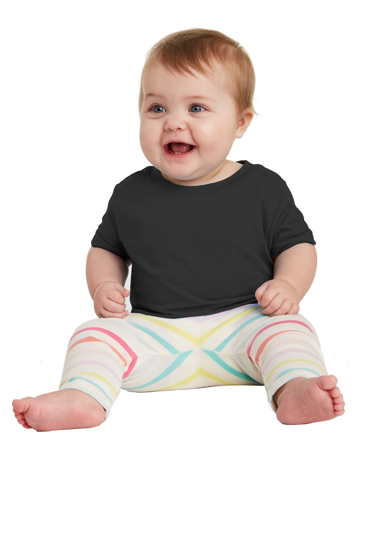 Rabbit Skins  Infant Fine Jersey Tee — Black