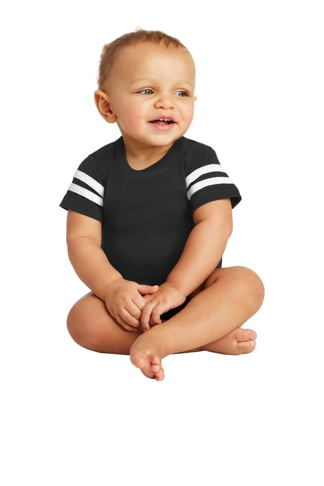 Rabbit Skins  Infant Football Fine Jersey Bodysuit