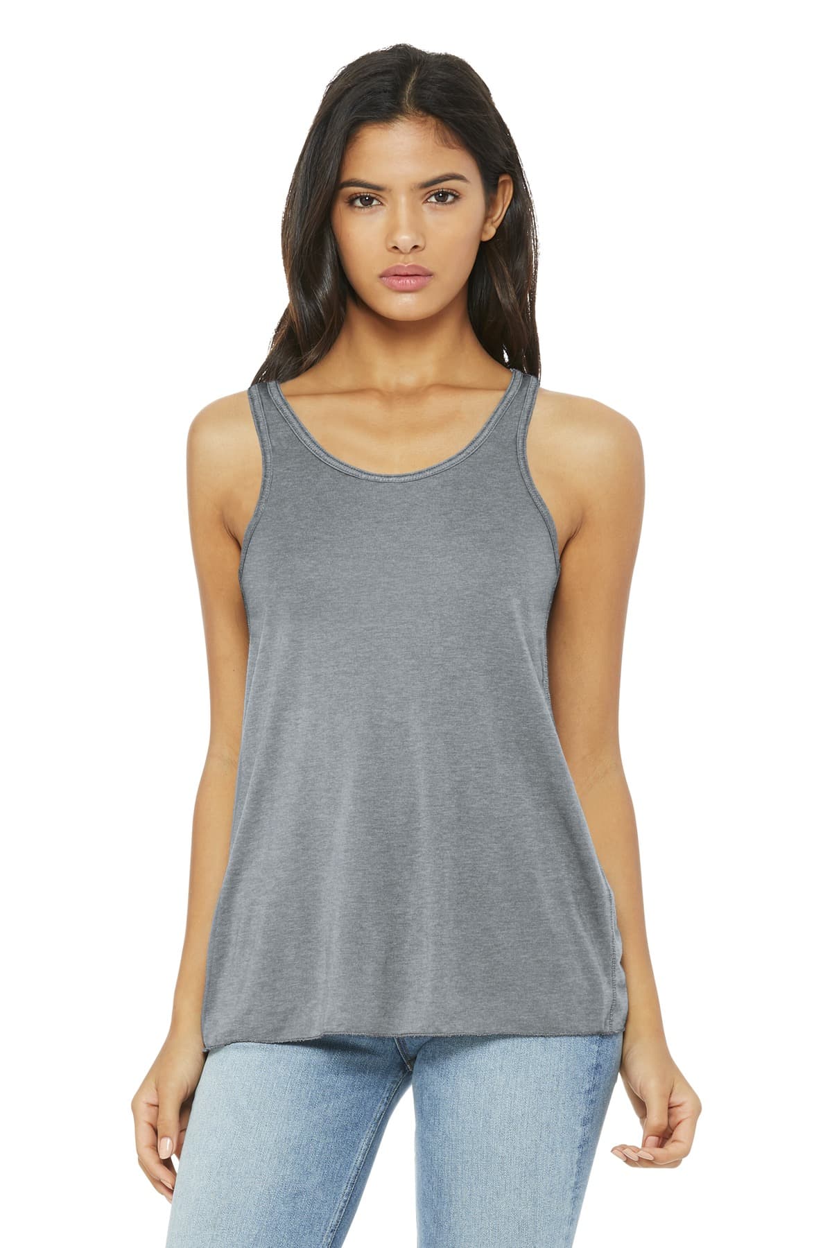 BELLA+CANVAS ® Women's Flowy Racerback Tank — Athletic Heather