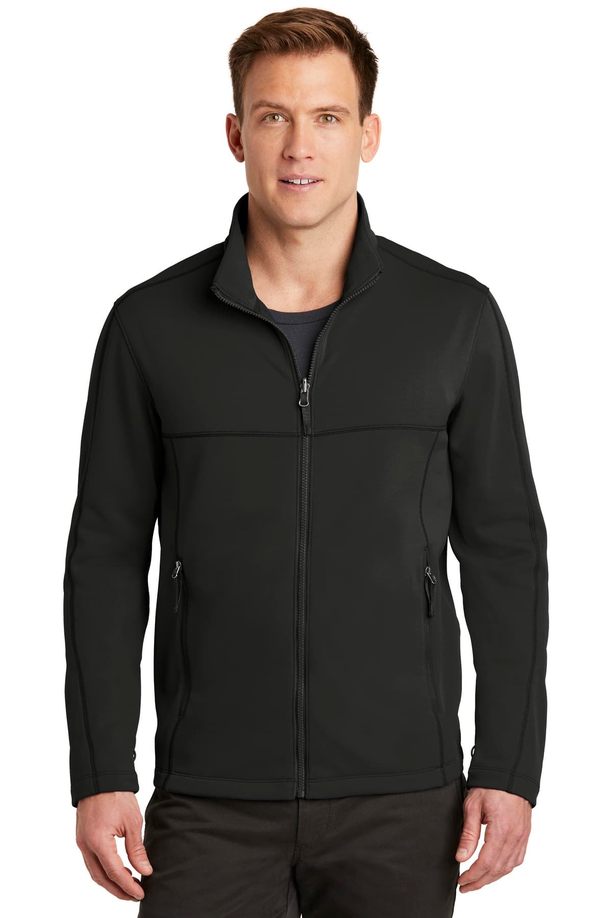 Port Authority ® Collective Smooth Fleece Jacket — Deep Black