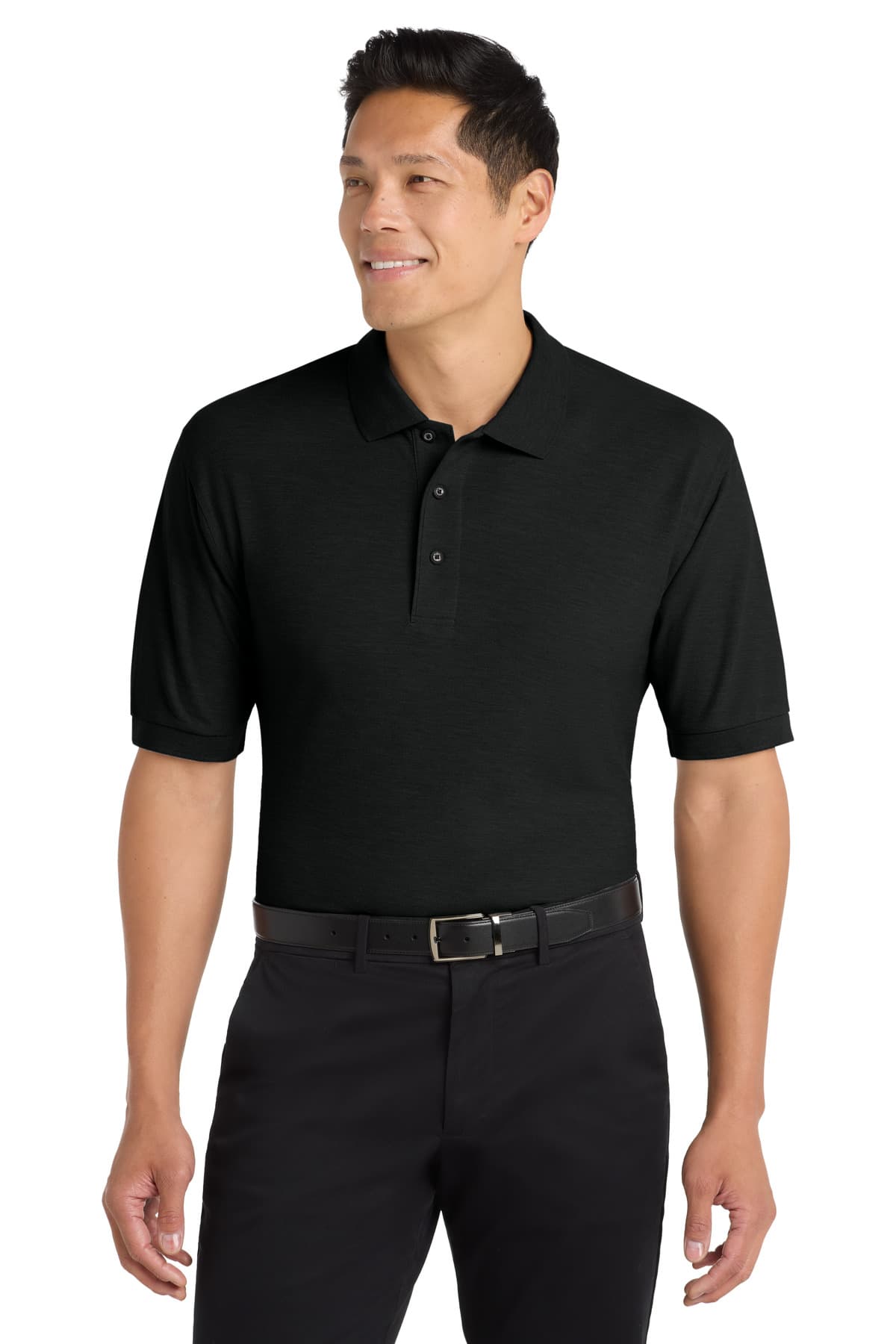 Port Authority ® Extended Size Silk Touch Polo — Black