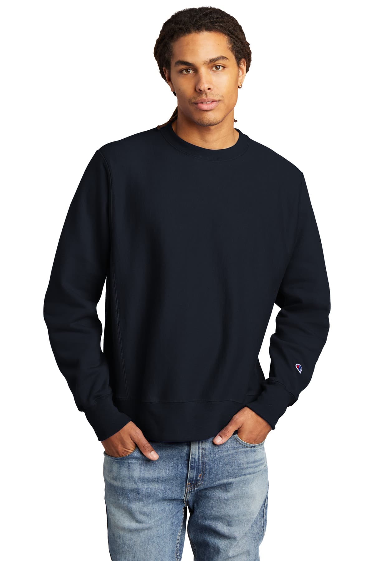 Champion ® Reverse Weave ® Crewneck Sweatshirt — Navy