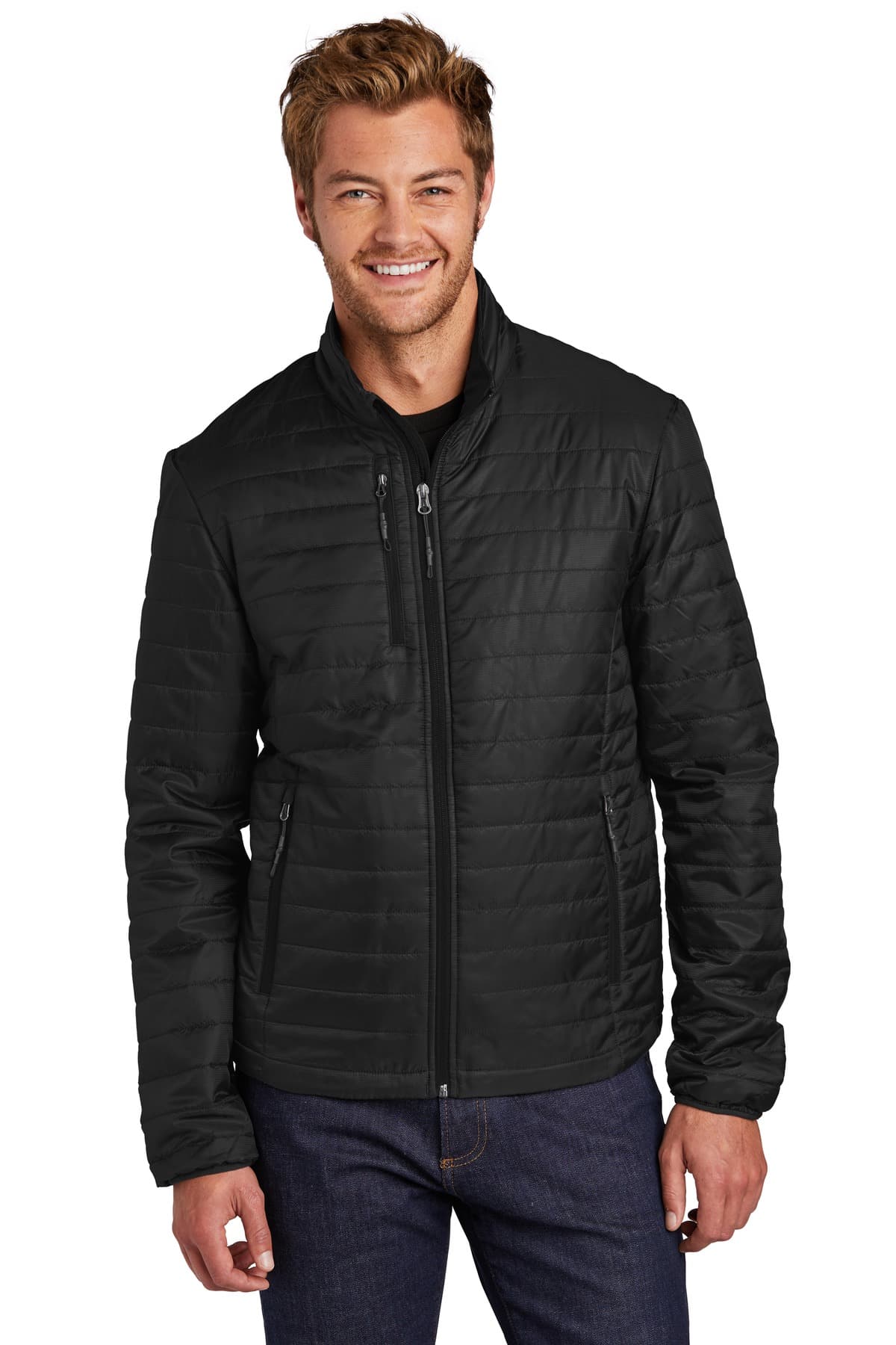 Port Authority ® Packable Puffy Jacket — Deep Black